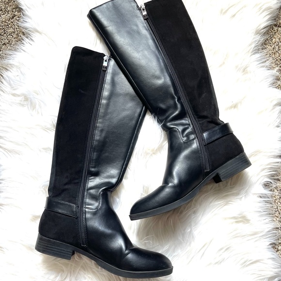 Black Liz Claiborne Riding Boots - Picture 3 of 6